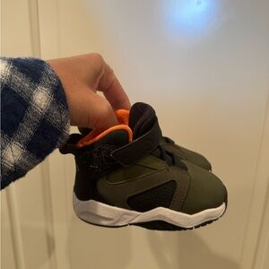 Jordans Olive Green and Black Sneakers 4c